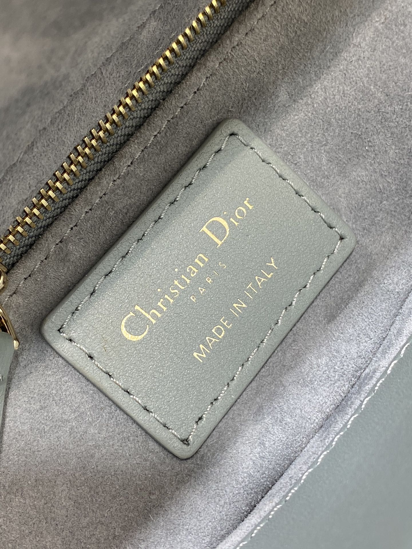 Small Lady Dior My ABCDior Bag M0538 Green Cannage Lambskin - Default Title - View 9