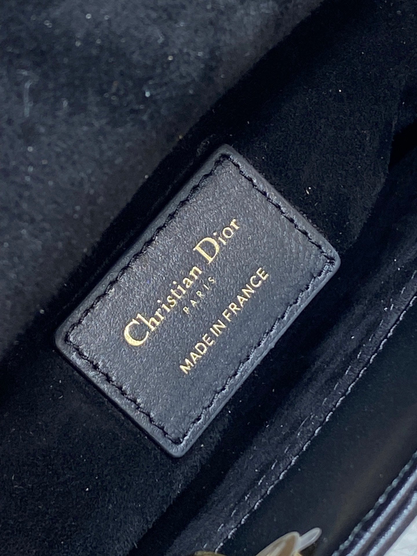 Small Lady Dior My ABCDior Bag M0538 Black Cannage Lambskin - Default Title - View 9