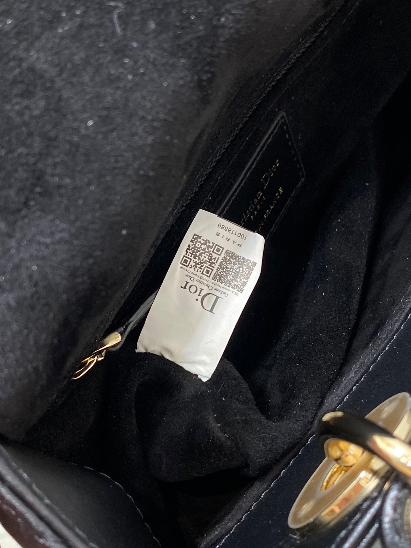 Small Lady Dior My ABCDior Bag M0538 Black Cannage Lambskin - Default Title - View 10