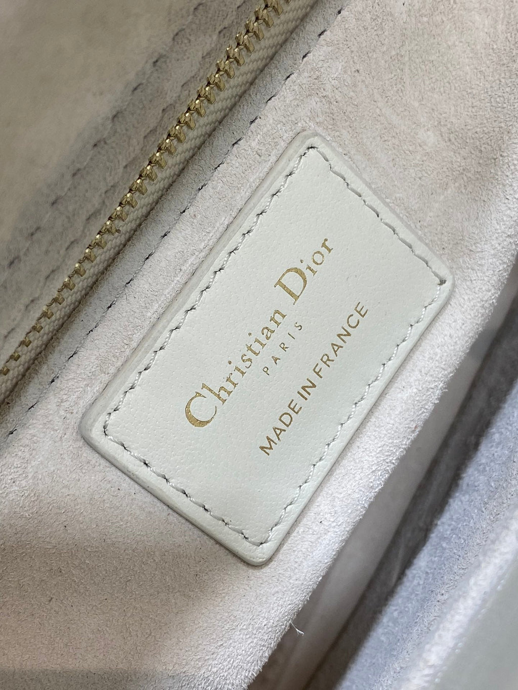 Small Lady Dior My ABCDior Bag M0538 White Cannage Lambskin - Default Title - View 9