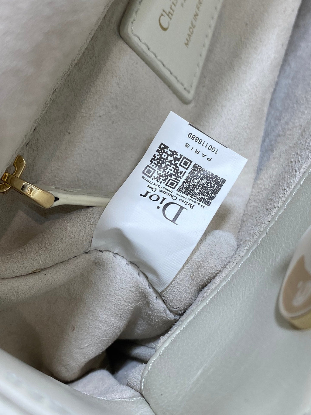 Small Lady Dior My ABCDior Bag M0538 White Cannage Lambskin - Default Title - View 10
