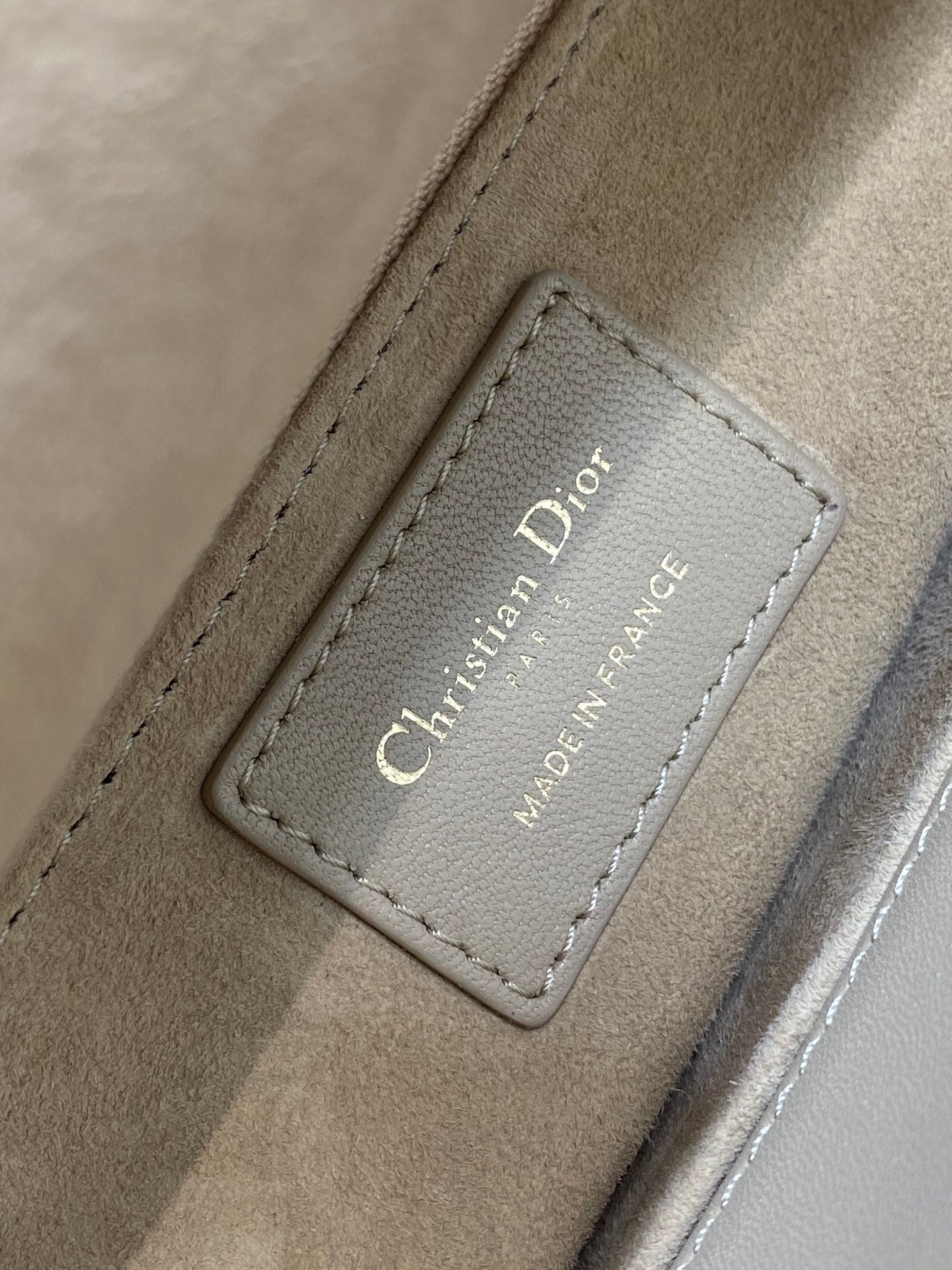 Small Lady Dior My ABCDior Bag M0538 Dark Beige Cannage Lambskin - Default Title - View 9