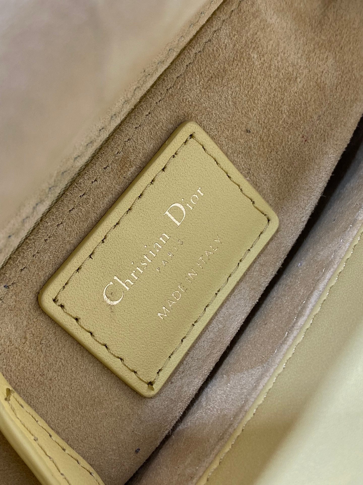 Small Lady Dior My ABCDior Bag M0538 Yellow Cannage Lambskin - Default Title - View 9