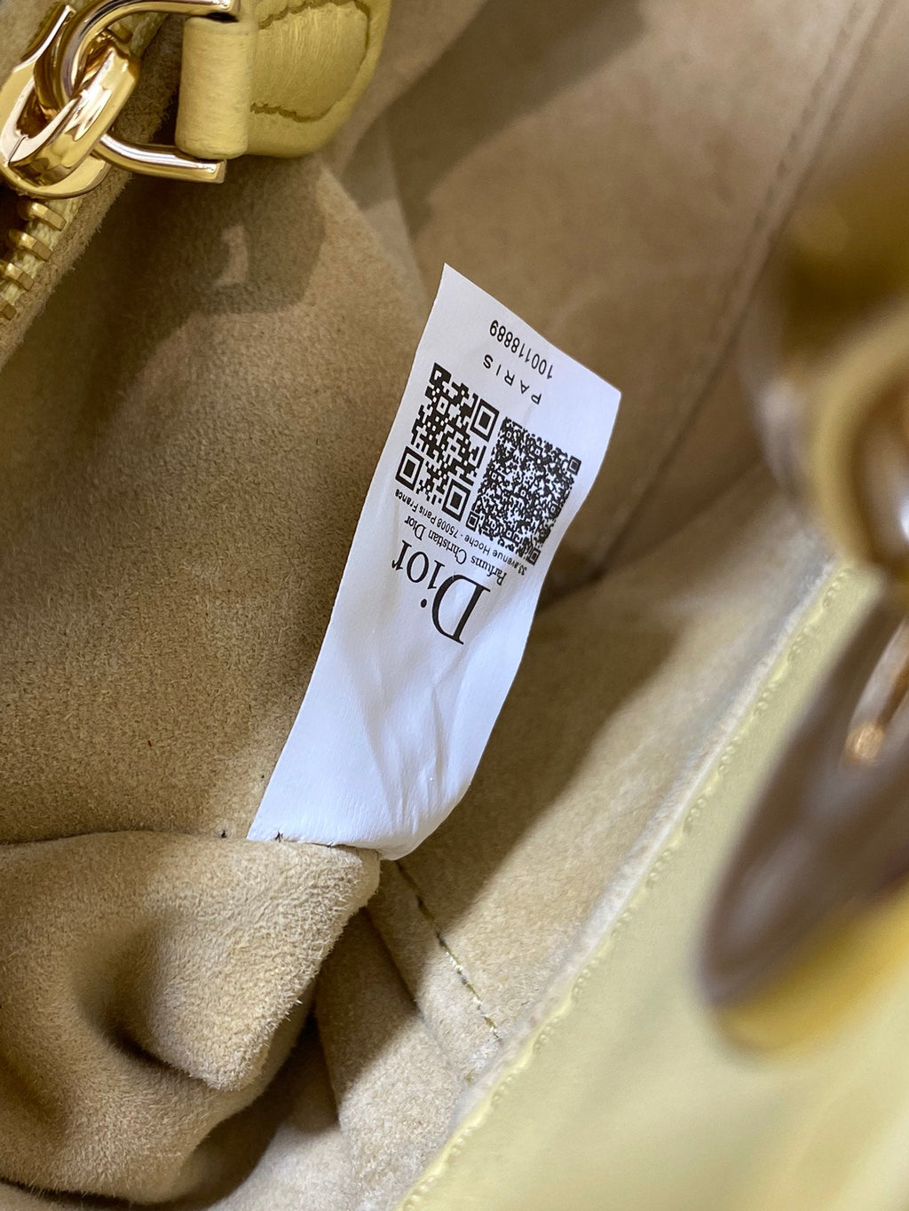 Small Lady Dior My ABCDior Bag M0538 Yellow Cannage Lambskin - Default Title - View 10