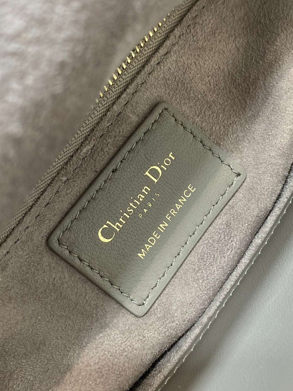 Small Lady Dior My ABCDior Bag M0538 Dark Gray Cannage Lambskin - Default Title - View 9