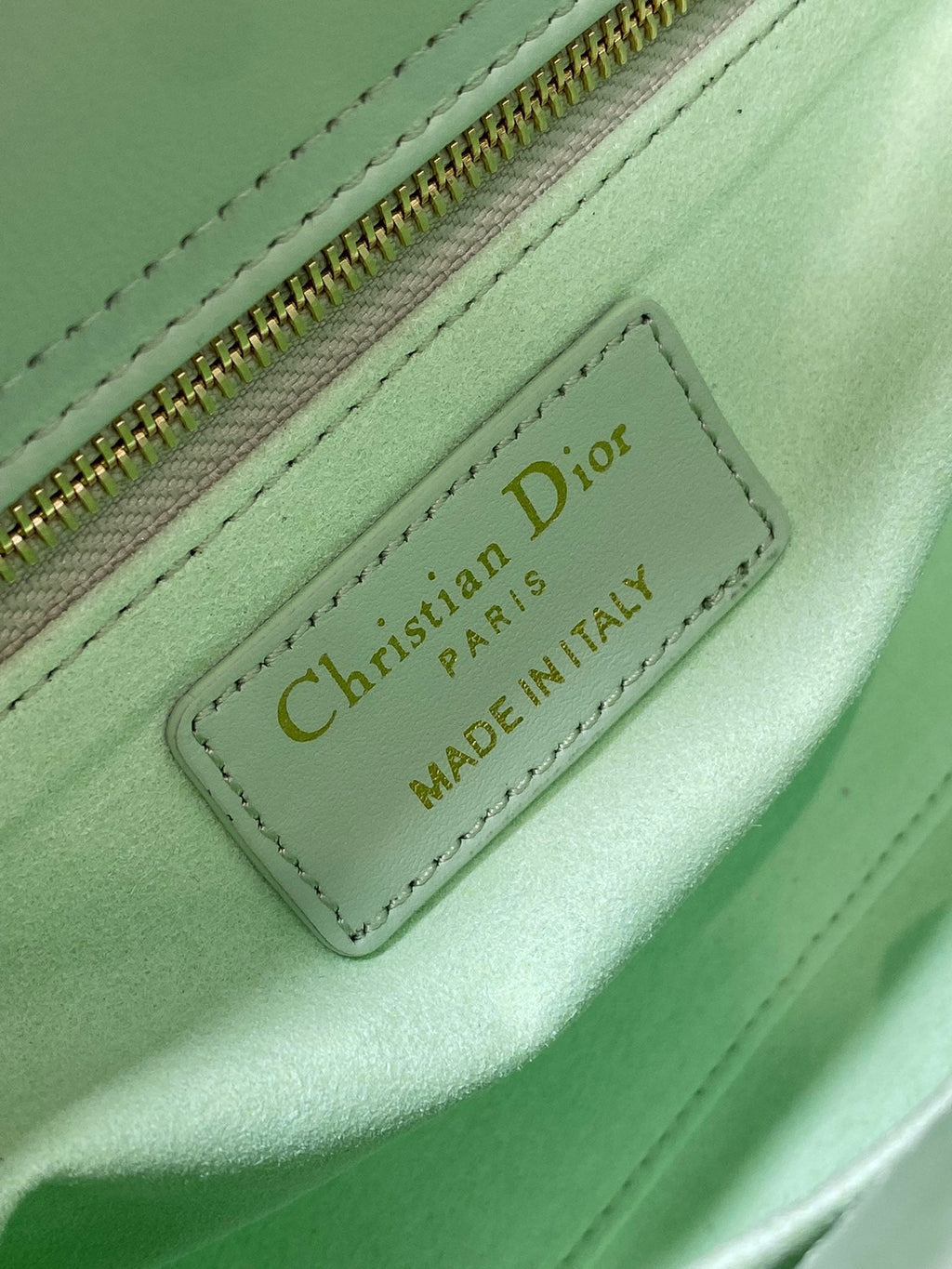 Small Lady Dior My ABCDior Bag M0538 Light Green Cannage Lambskin - Default Title - View 10
