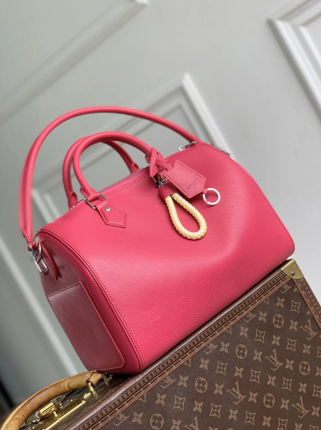 Louis Vuitton Speedy Soft 30 Bag, M29466 Rose Miami Cowhide leather