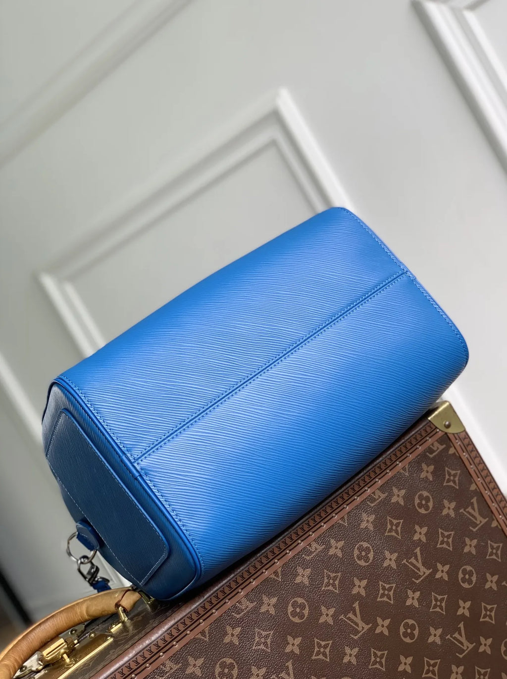 Louis Vuitton Speedy Soft 30 Bag, M29096 Ocean Blue Cowhide leather