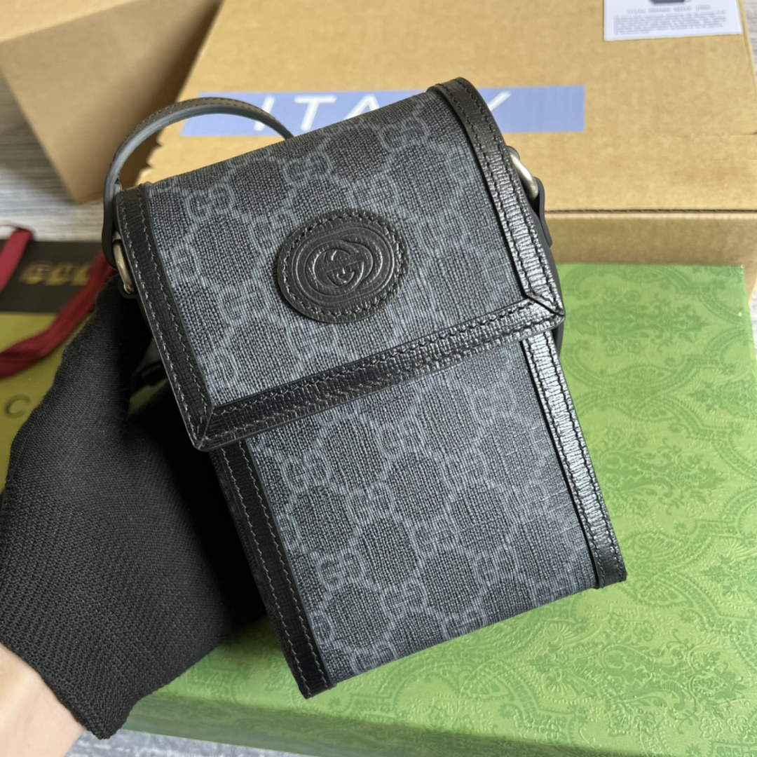 Gucci ‎699402 Mini bag with Interlocking G Black GG Supreme