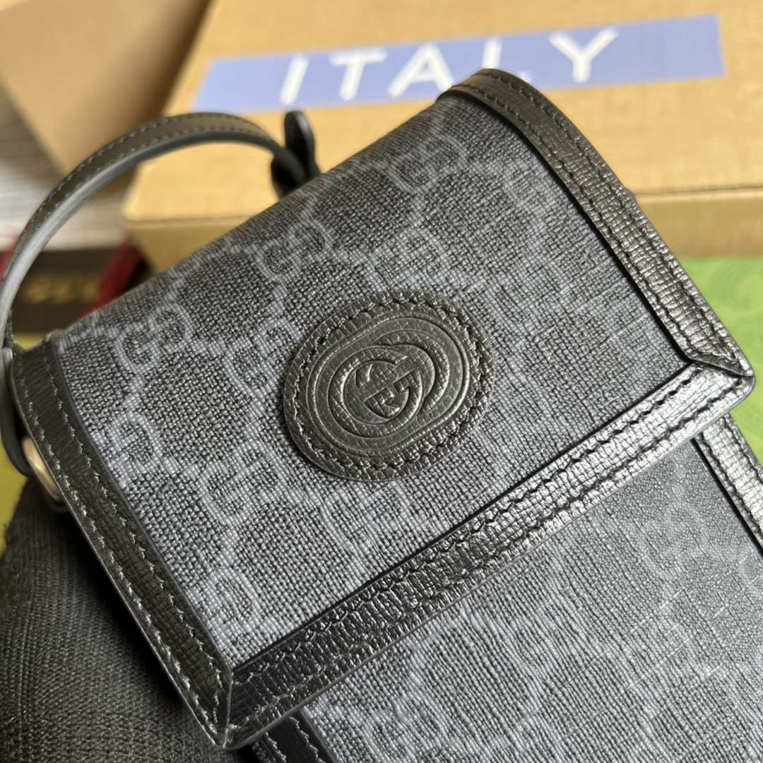 Gucci ‎699402 Mini bag with Interlocking G Black GG Supreme
