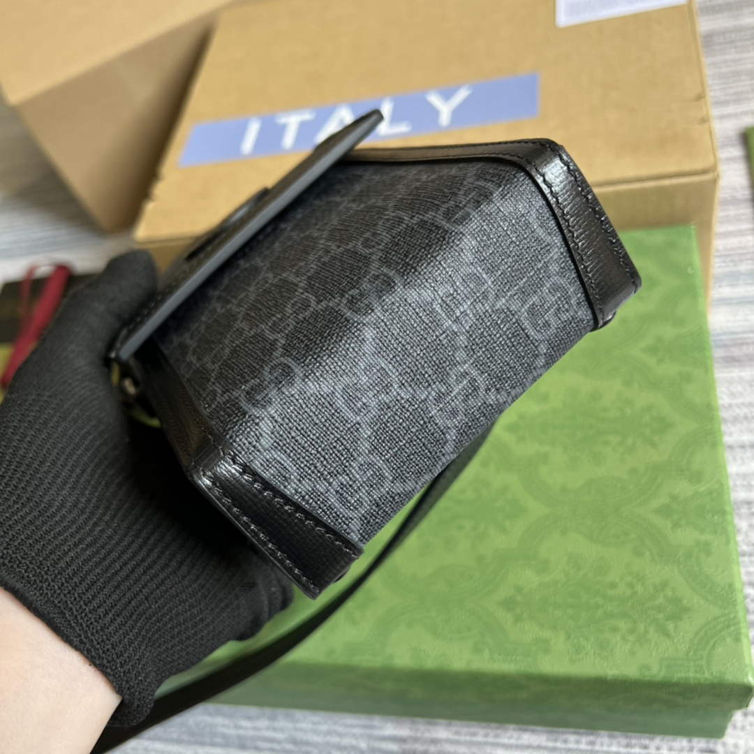 Gucci ‎699402 Mini bag with Interlocking G Black GG Supreme