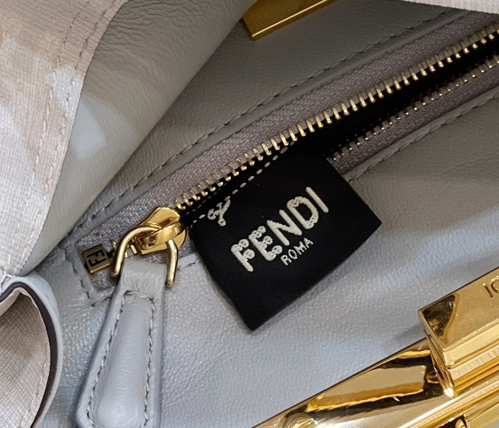 Fendi Peekaboo Mini Selleria Bag 8BN244 White - 18 cm × 11 cm × 23 cm / White - View 8