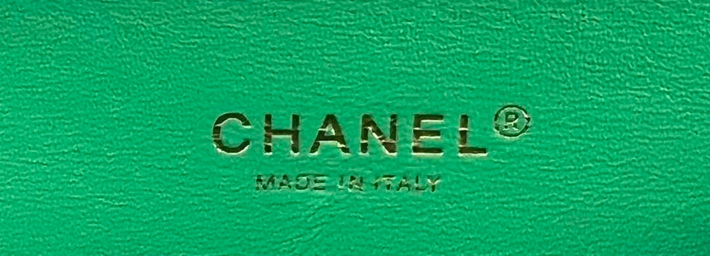 Chanel A01112 Classic Handbag Wool Tweed Gold-Tone Metal Green