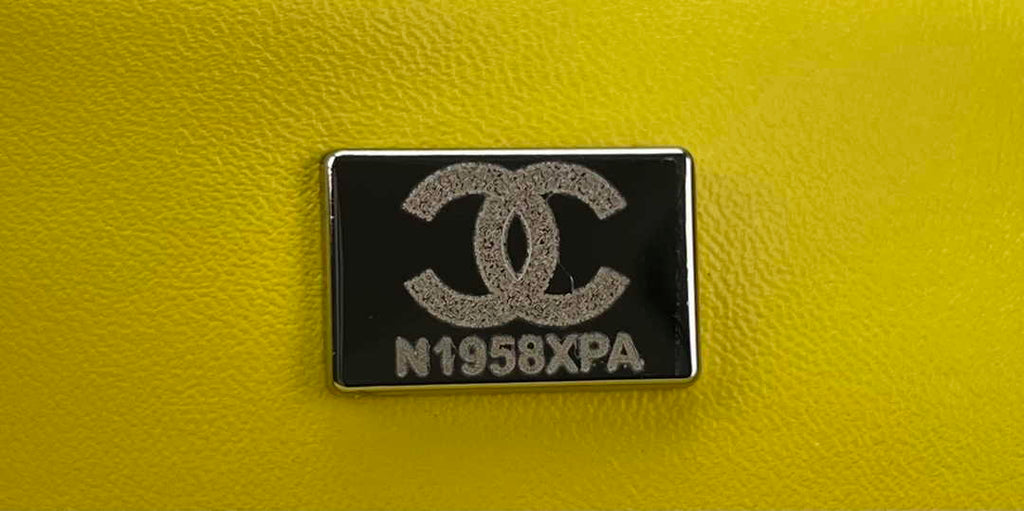 Chanel A01112 Classic Handbag Wool Tweed Gold-Tone Metal Yellow