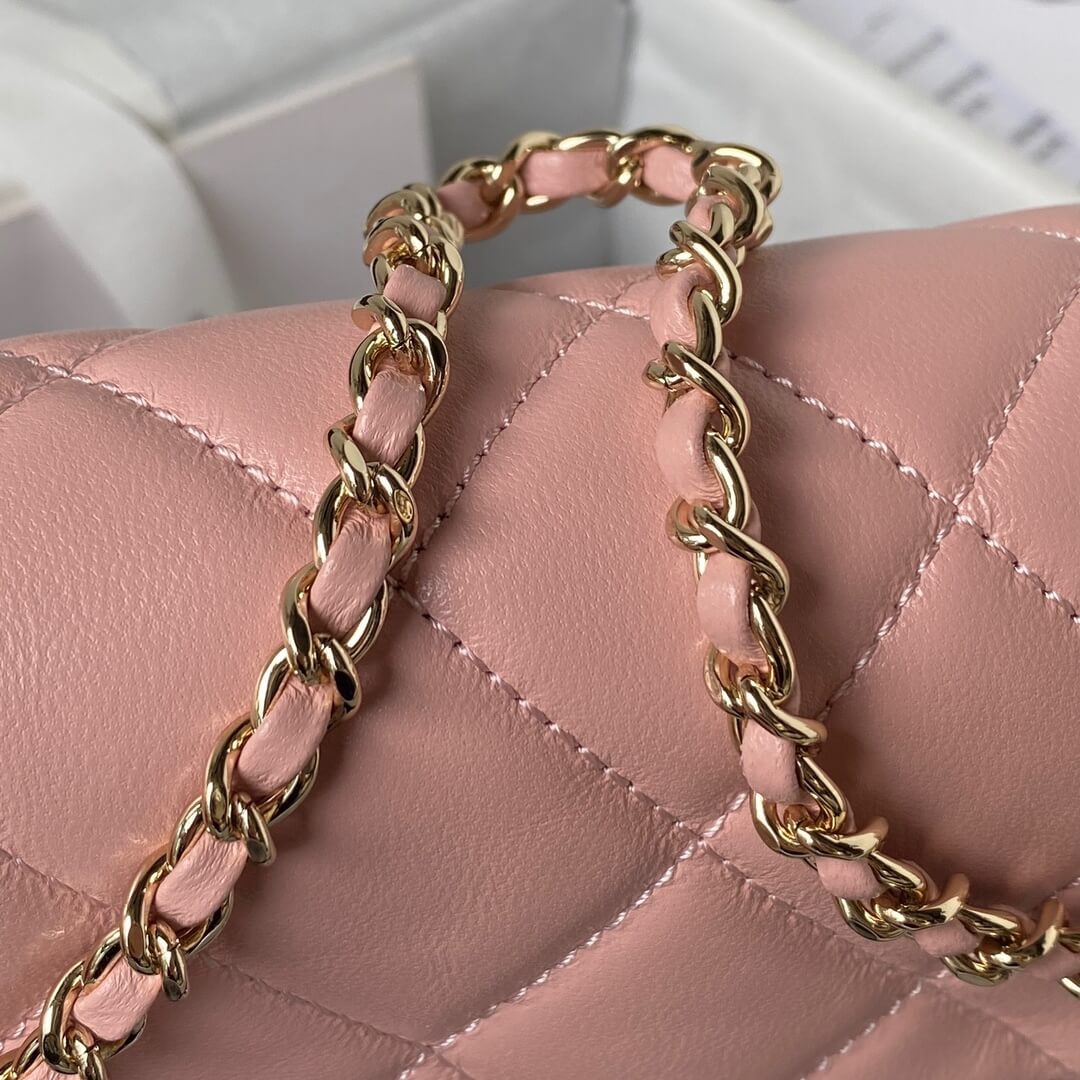 Chanel AP3791 Evening Clutch with chain Lambskin Pink