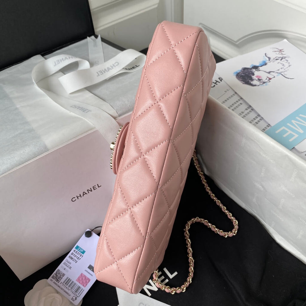 Chanel AP3791 Evening Clutch with chain Lambskin Pink