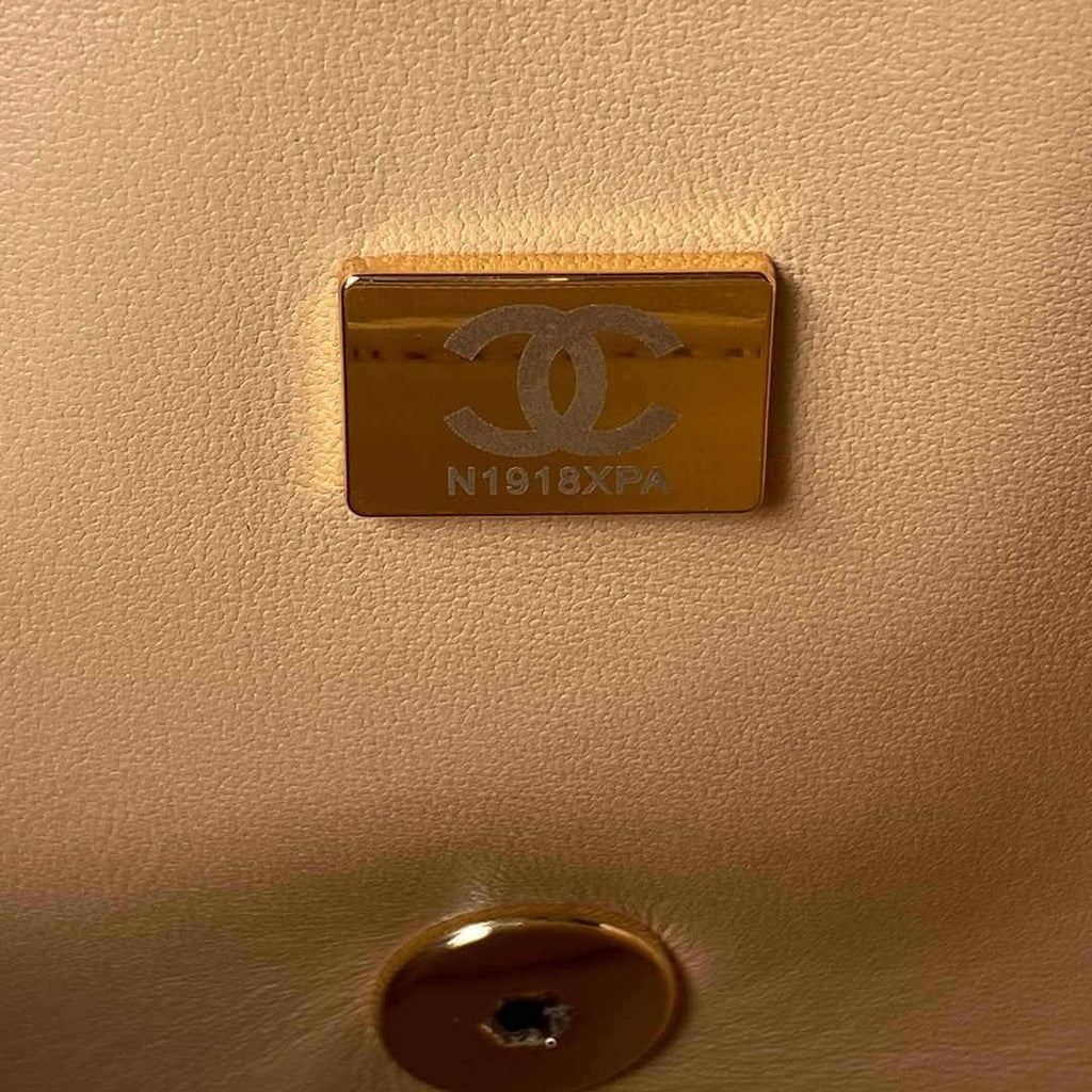 Chanel AP3791 Evening Clutch with chain Lambskin Apricot