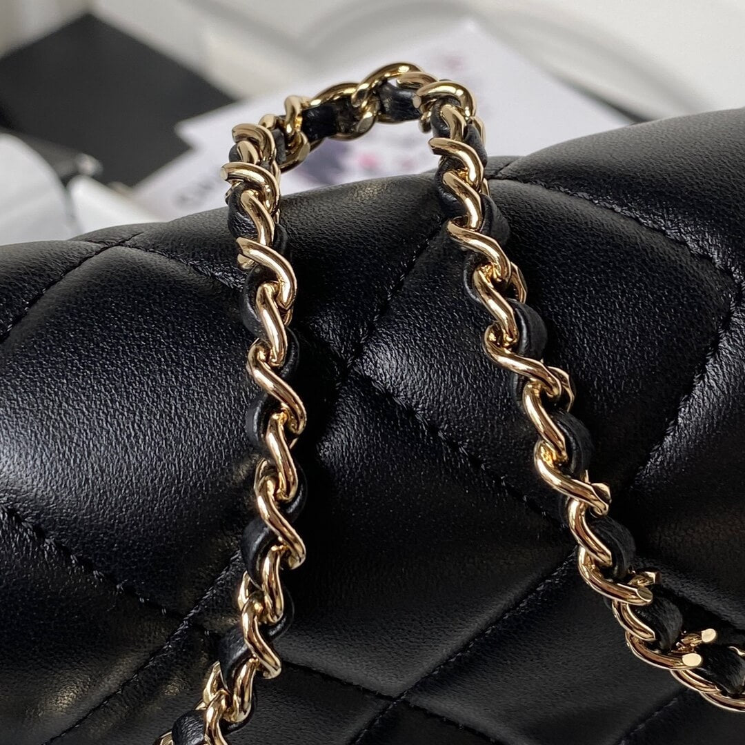 Chanel AP3791 Evening Clutch with chain Lambskin Black