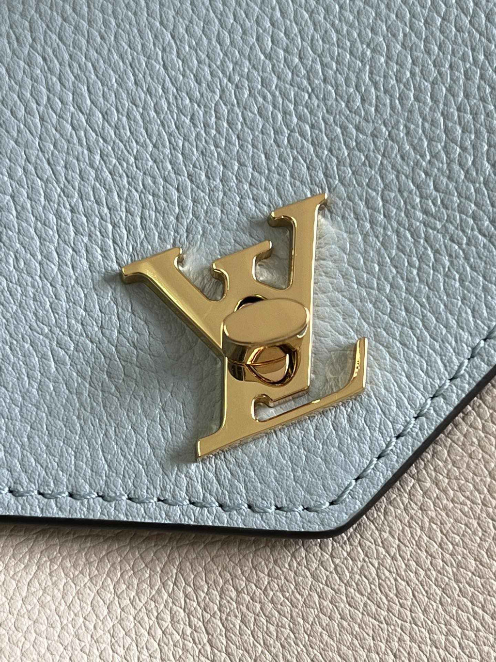 Louis Vuitton Mylockme Chain Bag M51418 Blue Beige Leather - Default Title - View 3