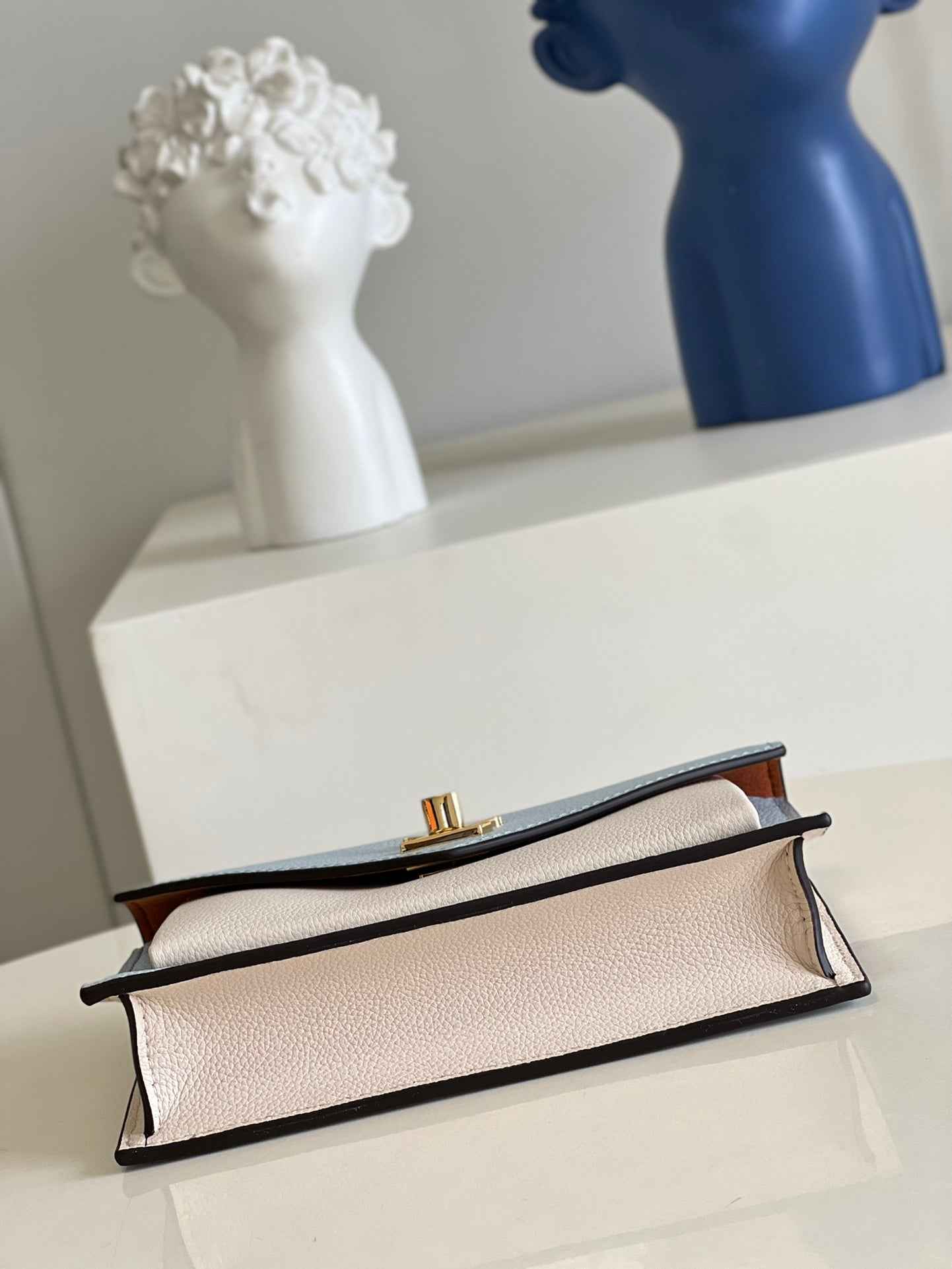 Louis Vuitton Mylockme Chain Bag M51418 Blue Beige Leather - Default Title - View 4