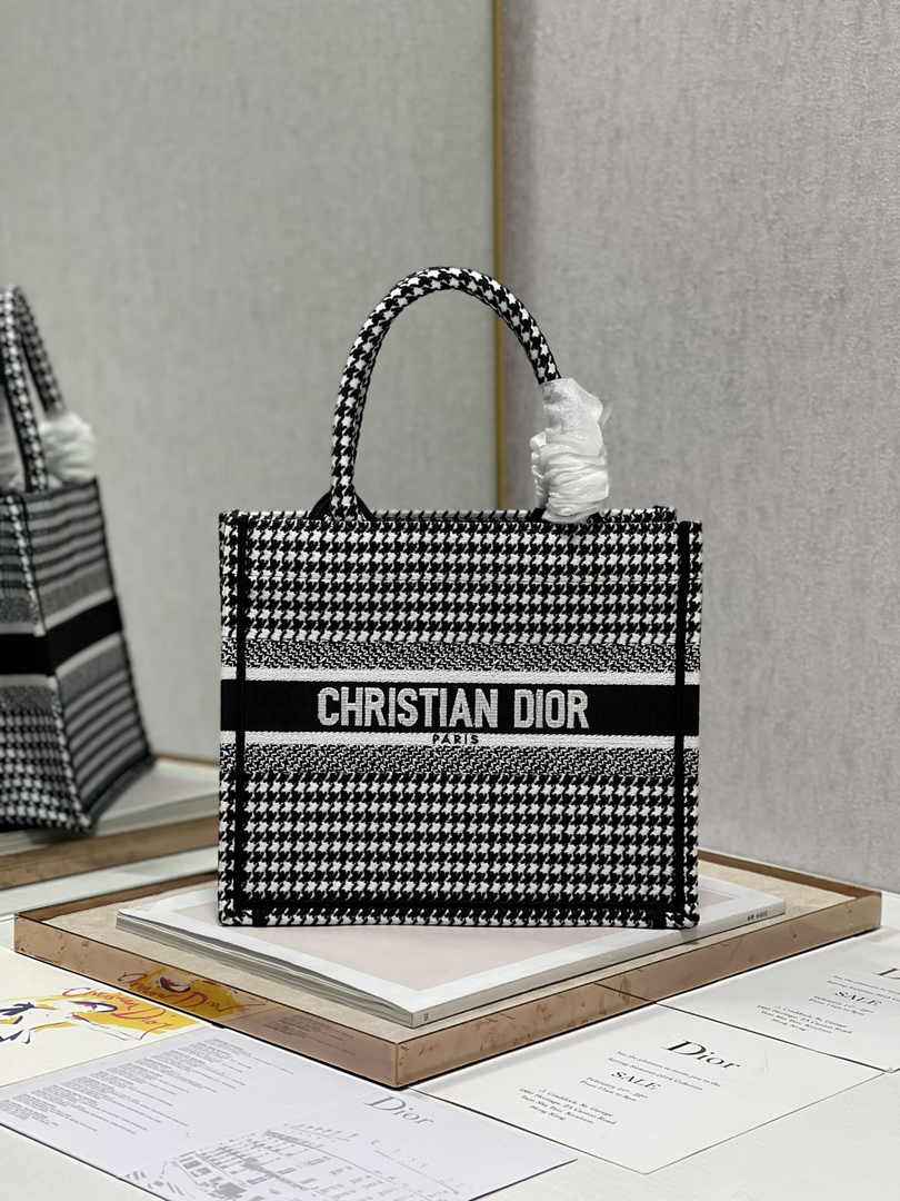 Dior Small Book Tote M1265 Toile de Jouy Embroidery M3519
