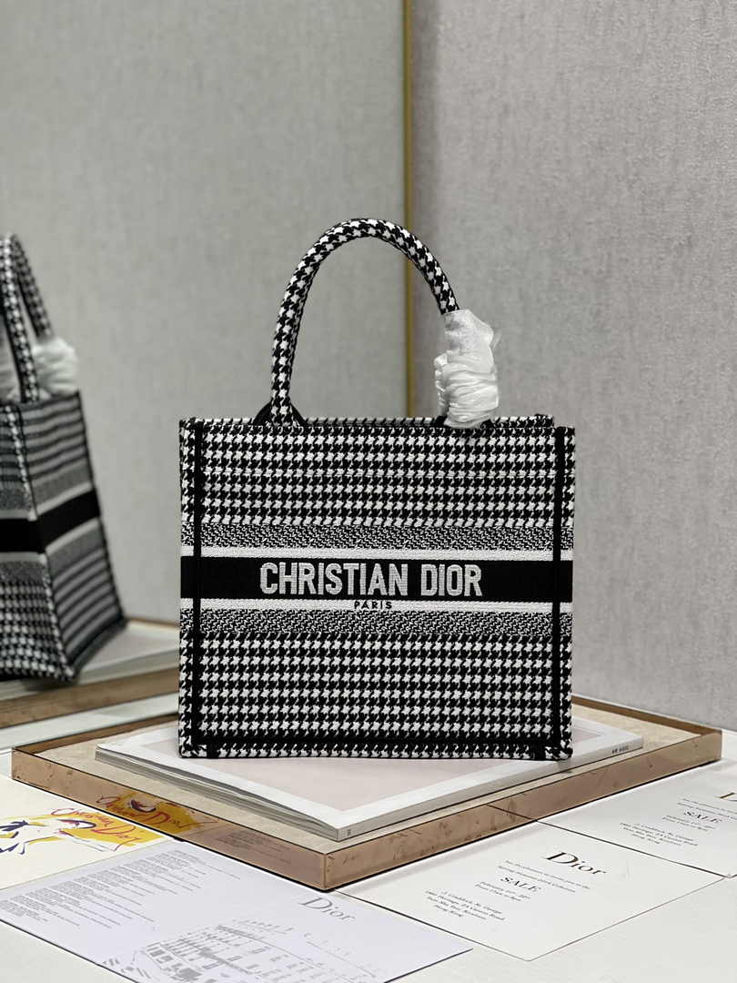 Dior Small Book Tote M1265 Toile de Jouy Embroidery M3519 - Default Title - View 1