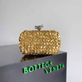 Bottega Veneta Knot 717622 Calfskin Gold Silver