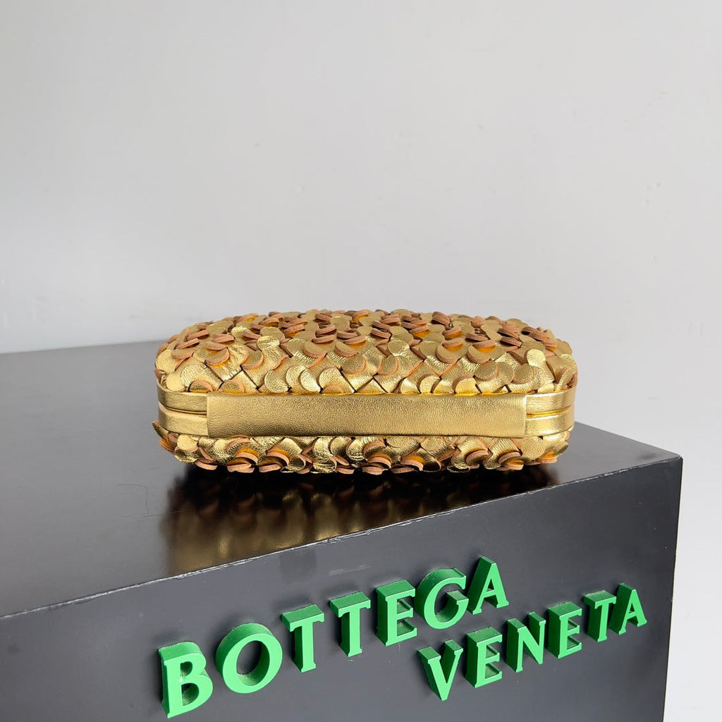 Bottega Veneta Knot 717622 Calfskin Gold Silver