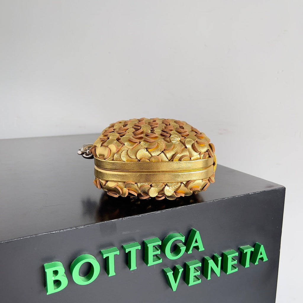 Bottega Veneta Knot 717622 Calfskin Gold Silver