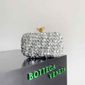 Bottega Veneta Knot 717622 Calfskin Silver Gold