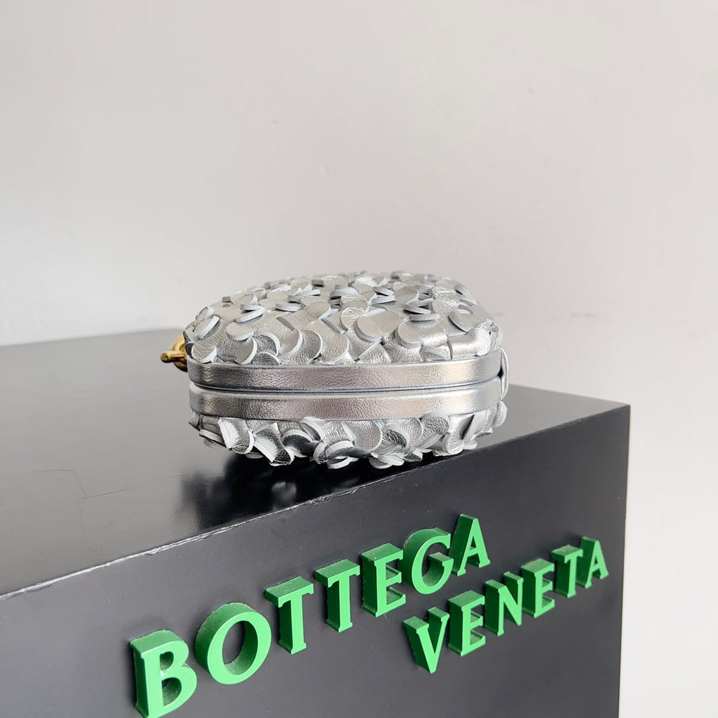 Bottega Veneta Knot 717622 Calfskin Silver Gold