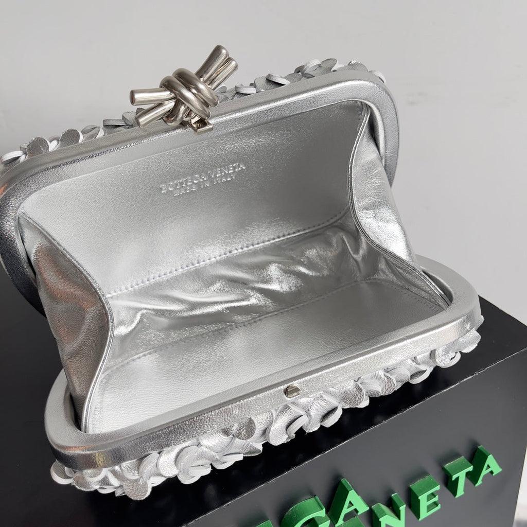 Bottega Veneta Knot 717622 Calfskin Silver