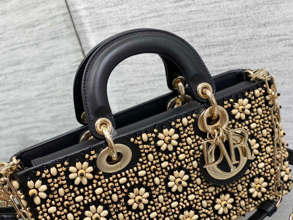 Dior Medium Lady D-Lite Bag M0565 Black Lambskin E900 - Default Title - View 9