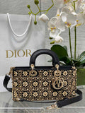 Dior Medium Lady D-Lite Bag M0565 Black Lambskin E900 - Default Title - View 1
