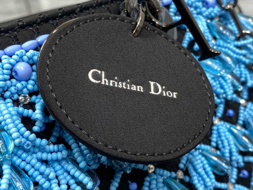 Dior Medium Lady D-Lite Bag M0565 Black Lambskin E901 - Default Title - View 9
