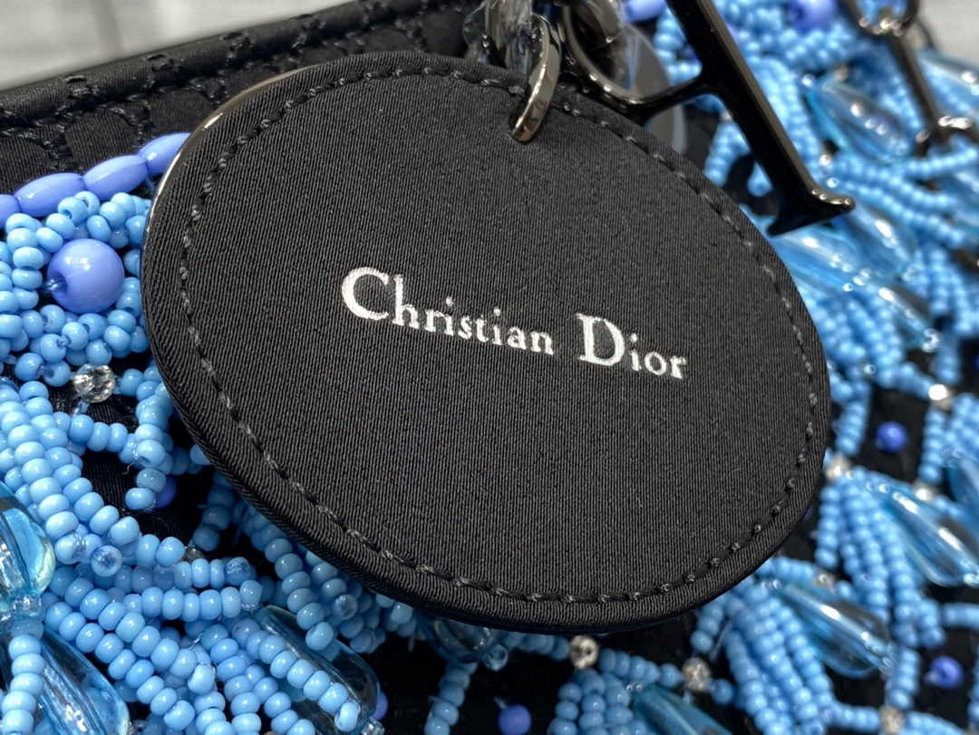 Dior Medium Lady D-Lite Bag M0565 Black Lambskin E901 - Default Title - View 9