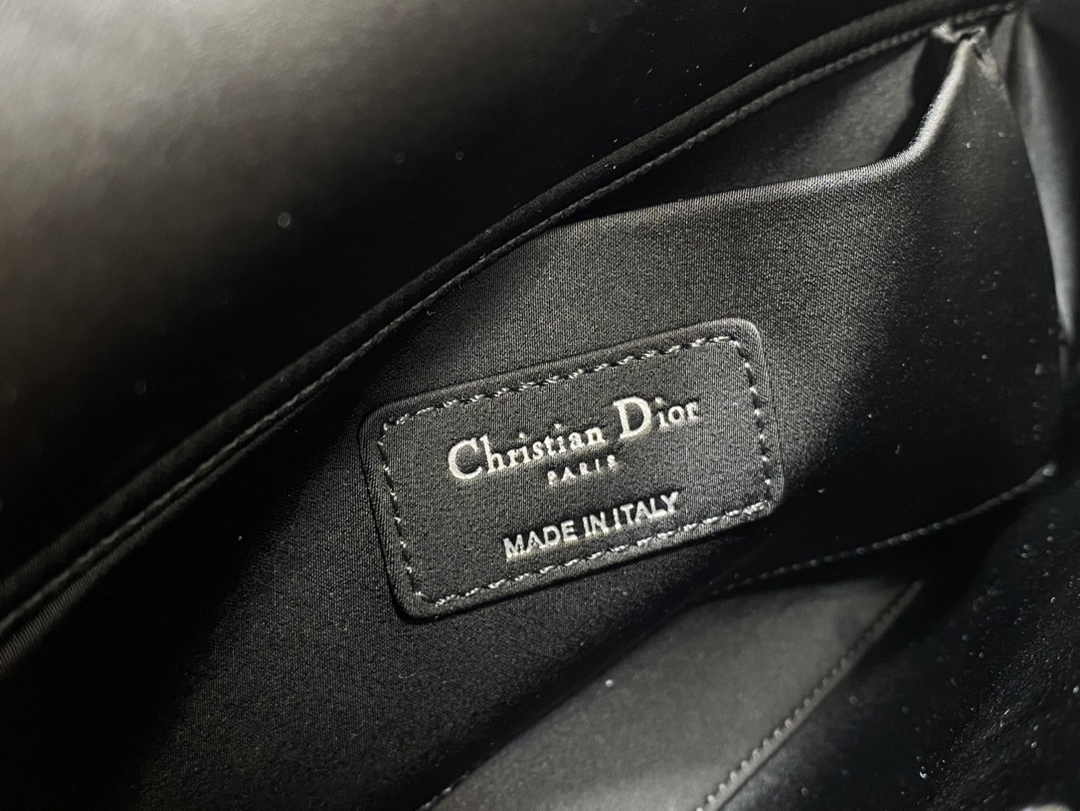 Dior Medium Lady D-Lite Bag M0565 Black Lambskin E901 - Default Title - View 7