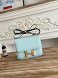 Hermes Constance Epsom Leather 19cm Light Blue Gold H082201