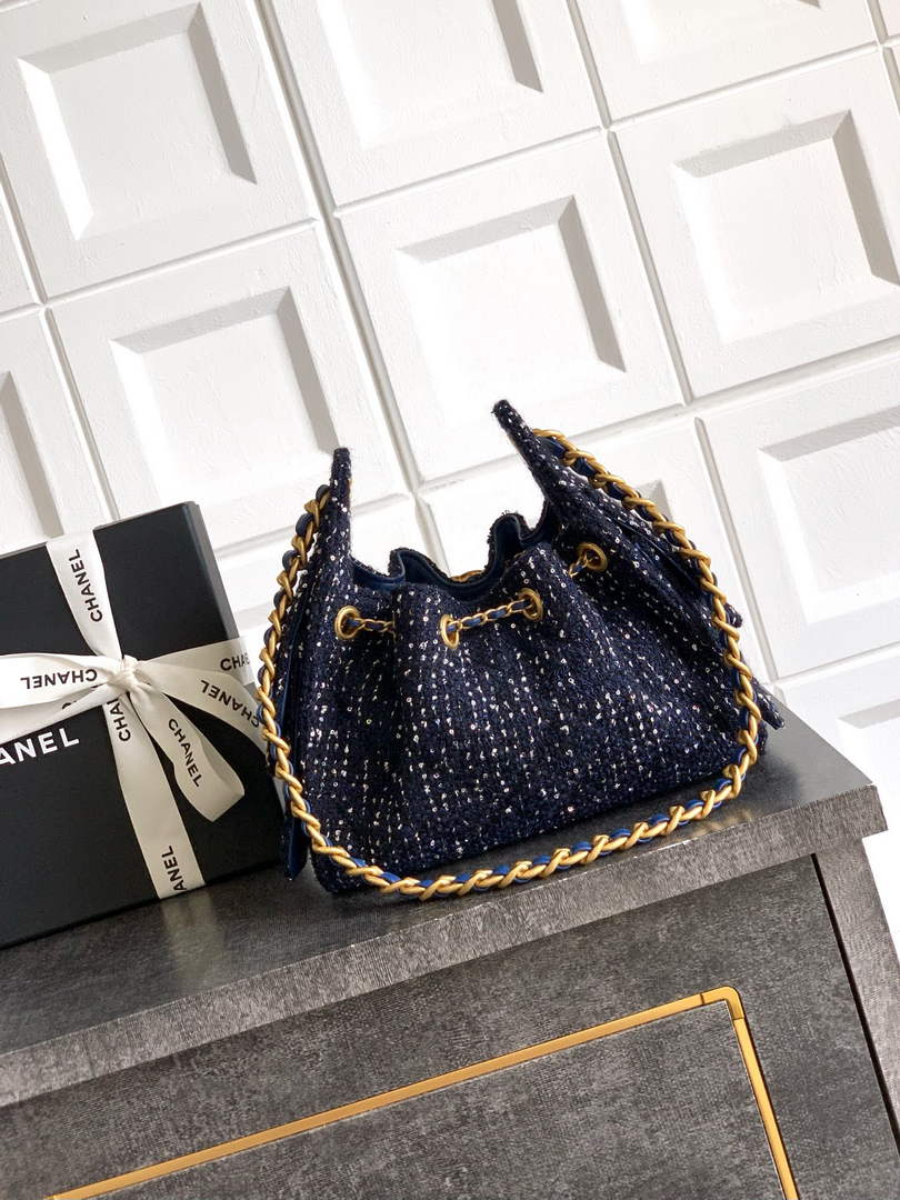 Chanel 25 Mini Bag AS5631 - Tweed Navy