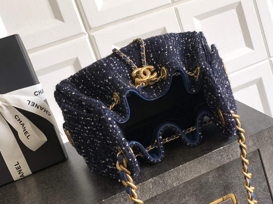 Chanel 25 Mini Bag AS5631 - Tweed Navy