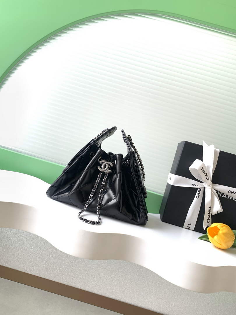 Chanel 25 Mini Handbag AS5631 - Shiny Crumpled Calfskin Black
