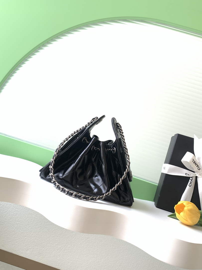 Chanel 25 Mini Handbag AS5631 - Shiny Crumpled Calfskin Black