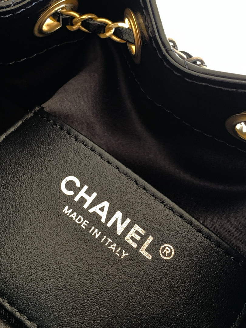 Chanel 25 Mini Handbag AS5631 - Shiny Crumpled Calfskin Silver Gold