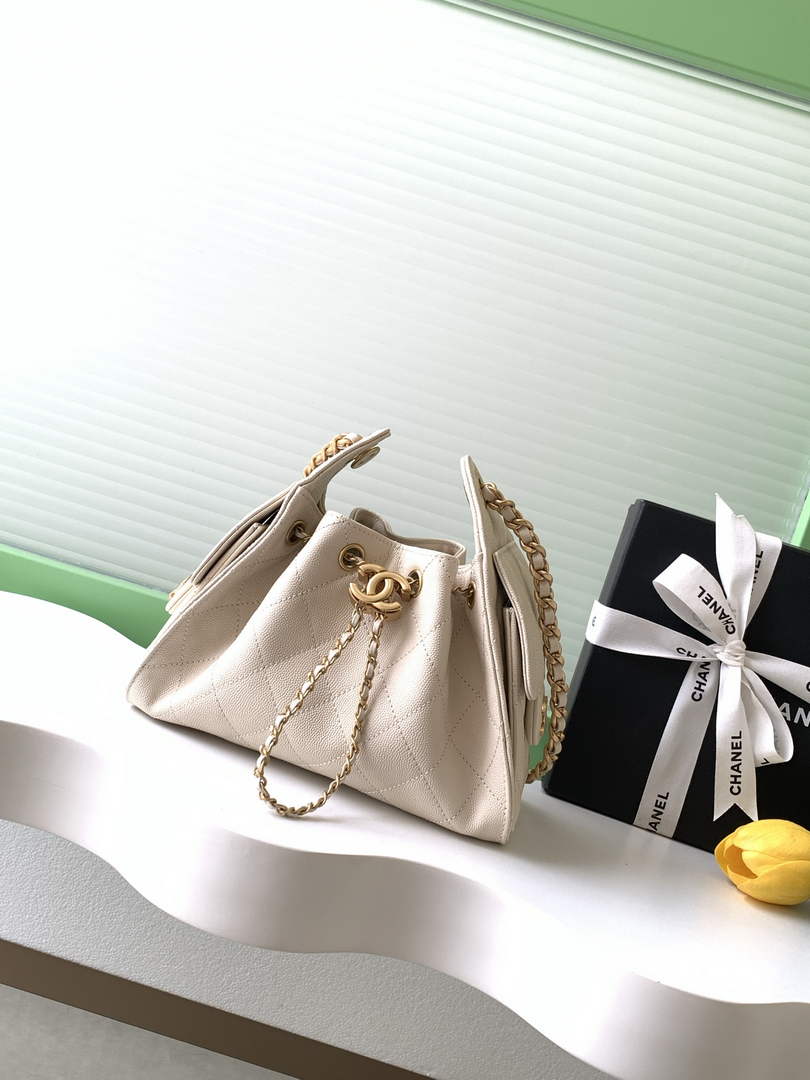 Chanel 25 Mini Handbag AS5631 - Grained Calfskin Dark Beige