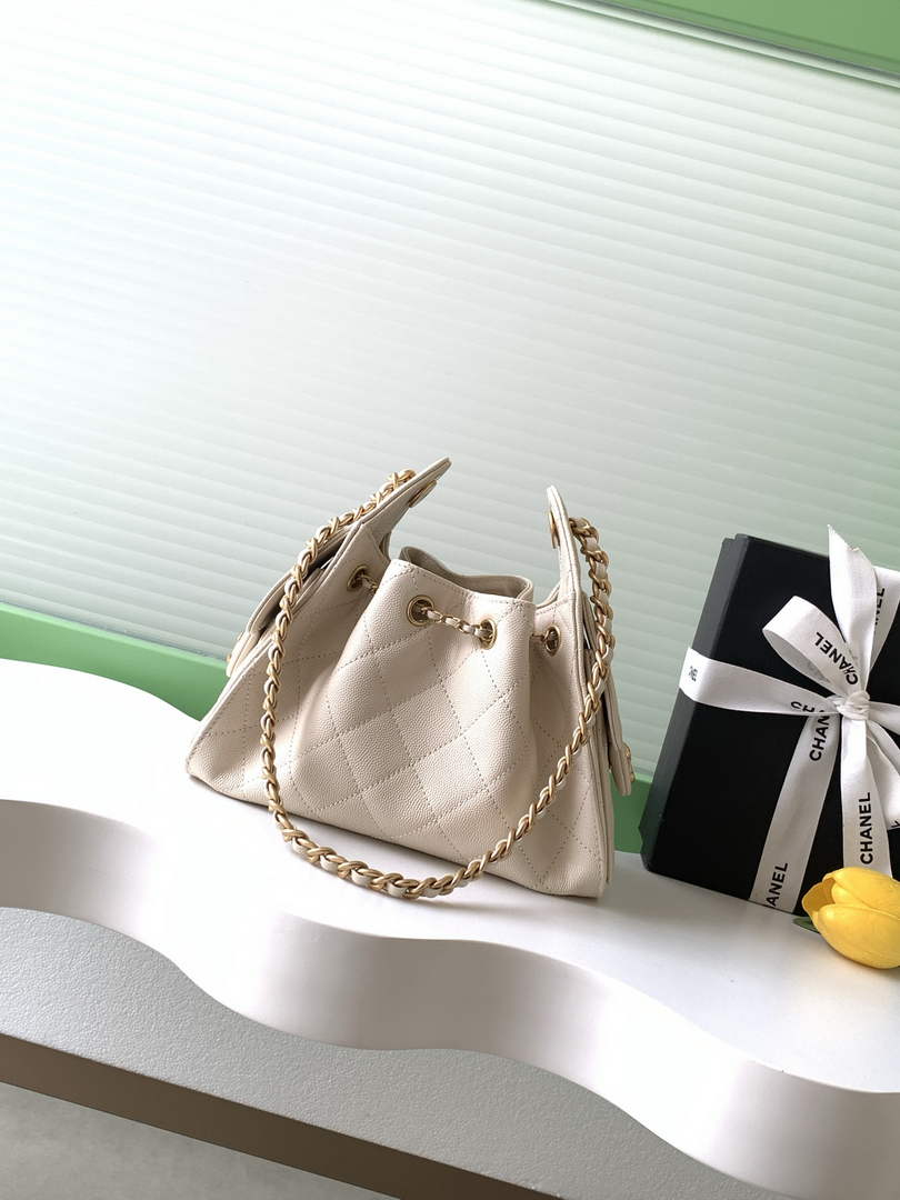 Chanel 25 Mini Handbag AS5631 - Grained Calfskin Dark Beige