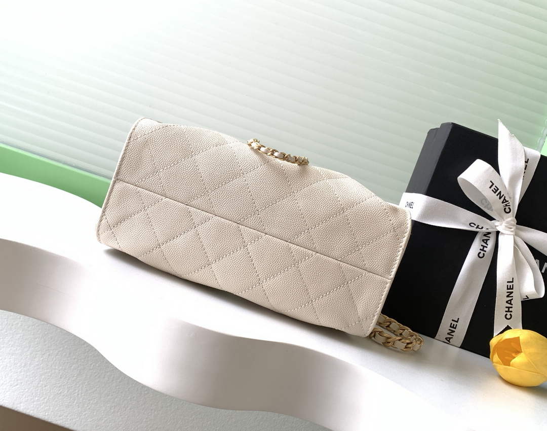 Chanel 25 Mini Handbag AS5631 - Grained Calfskin Dark Beige