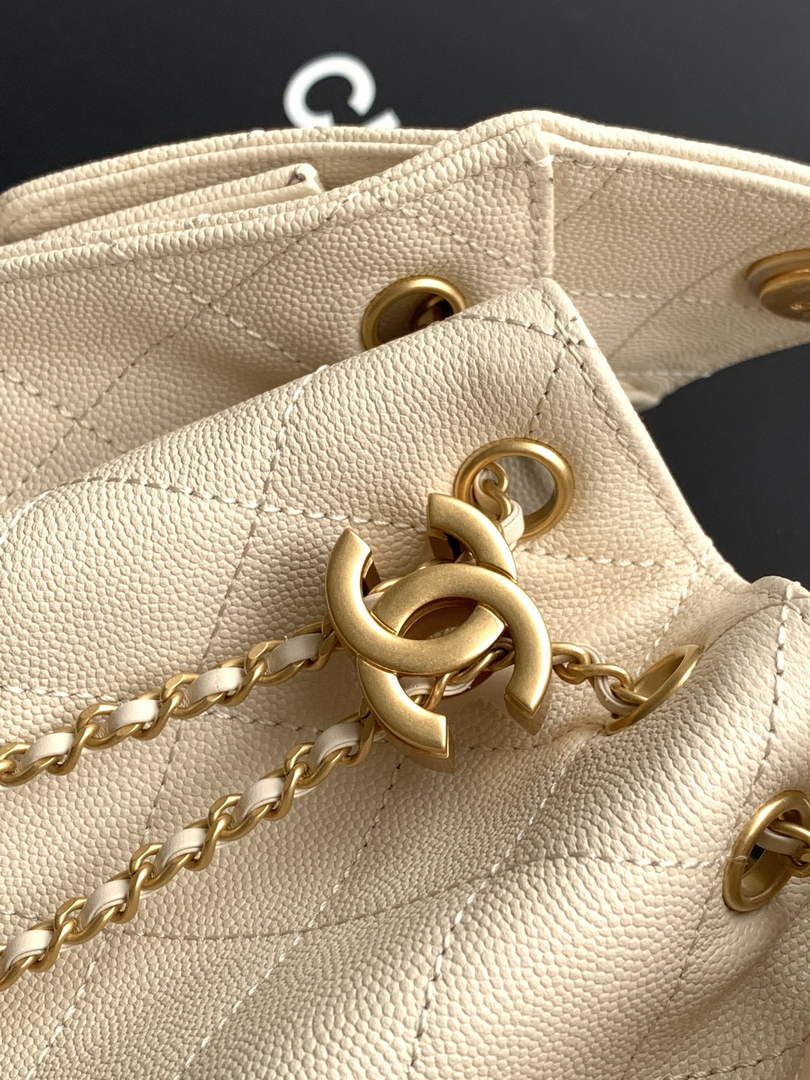 Chanel 25 Mini Handbag AS5631 - Grained Calfskin Dark Beige