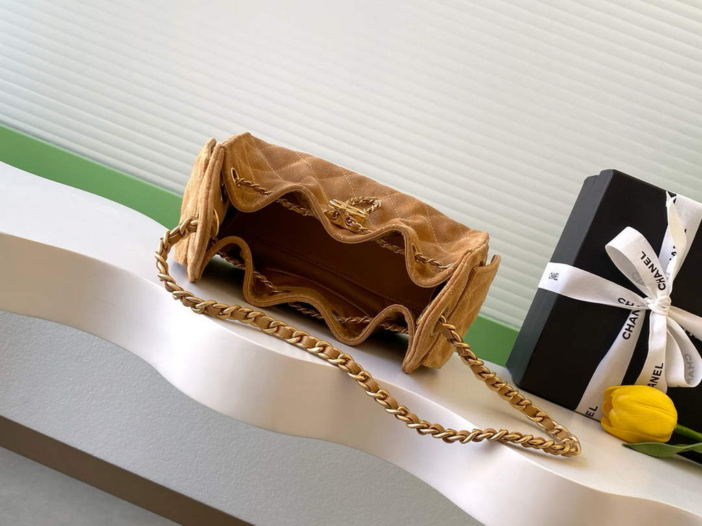 Chanel 25 Mini Bag AS5631 - Suede Calfskin Brown