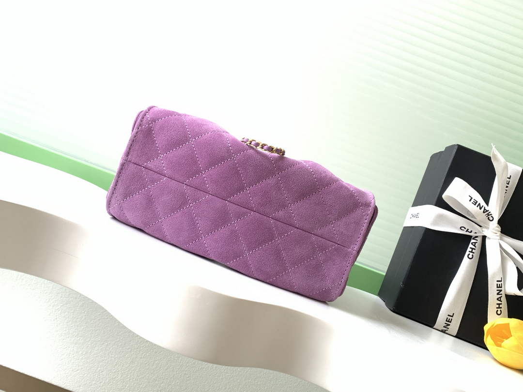 Chanel 25 Mini Bag AS5631 - Suede Calfskin Purple