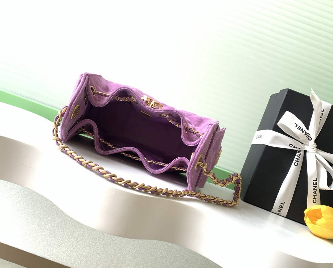 Chanel 25 Mini Bag AS5631 - Suede Calfskin Purple